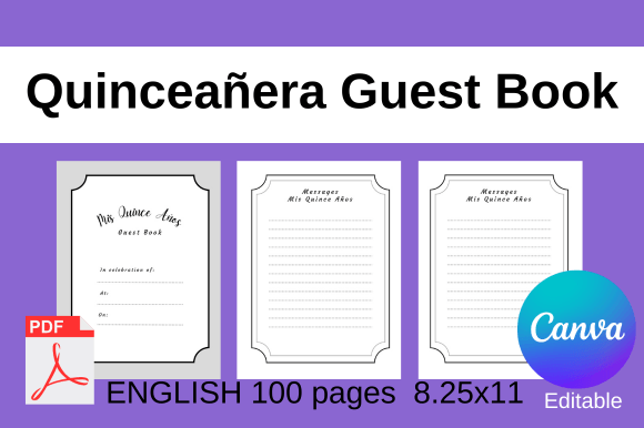 Download Quincea&ntilde;era Guest Book Interior - Guest book interior Collection