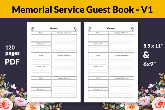 Download Memorial Service Guest Book Interior - Guest book interior Collection