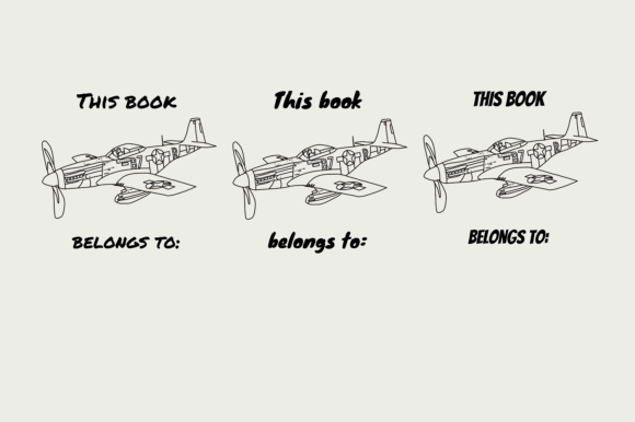 Download Vintage Plane This Book Belongs to - Premium Bundle