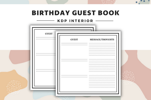 Download Birthday Guest Book Interior - Guest book interior Collection