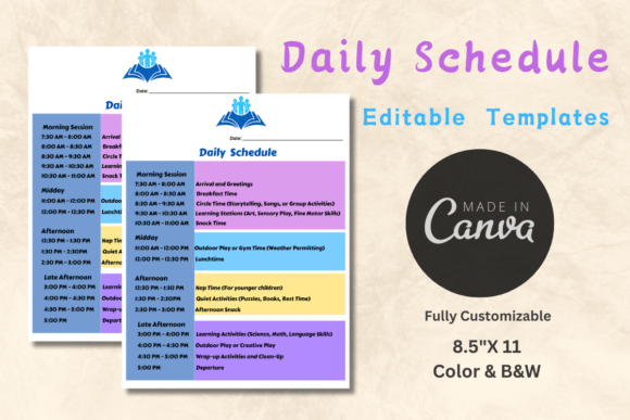 Download Editable Daily Schedule Template - Daily schedule Collection